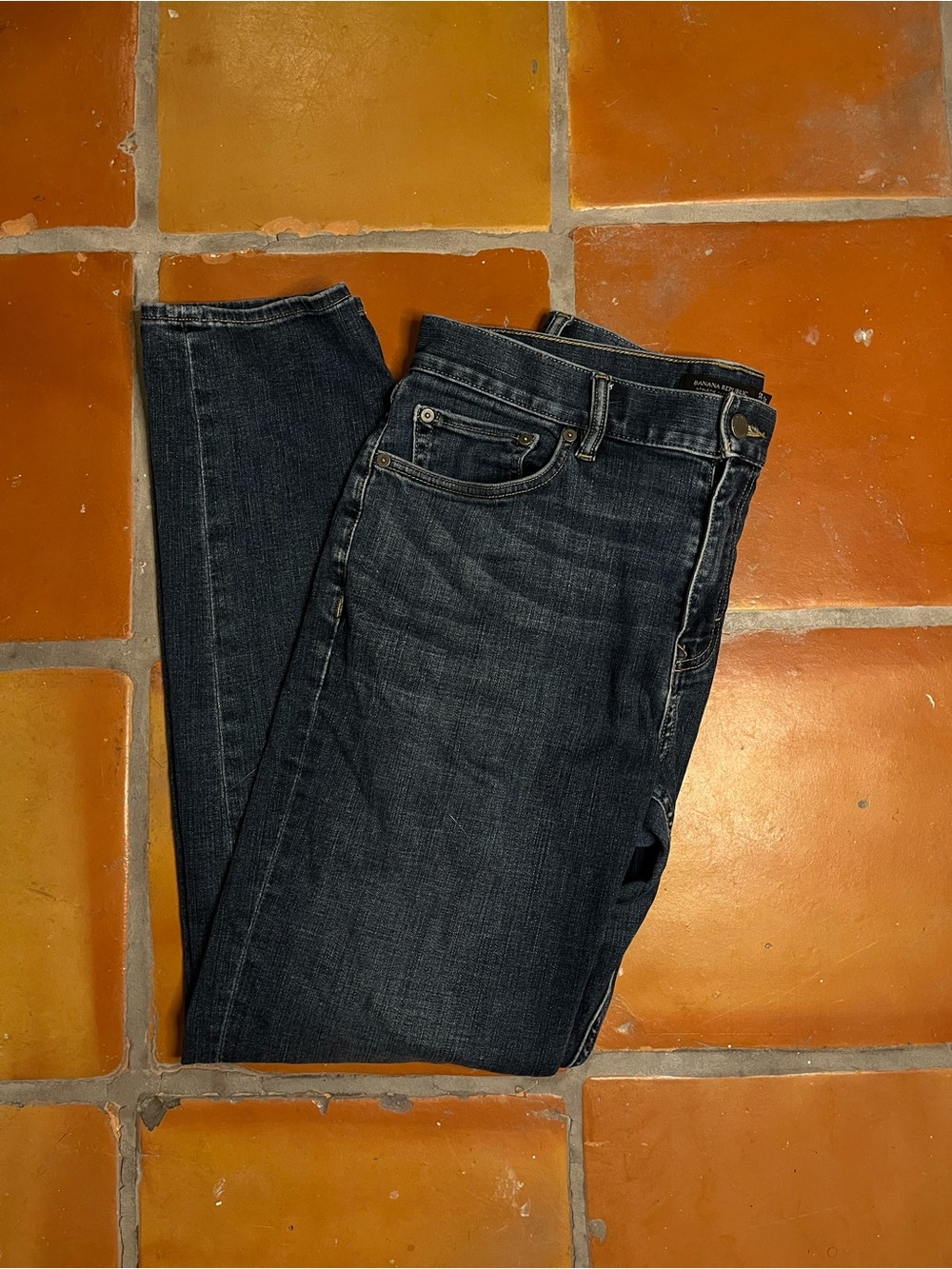 Banana Republic Athletic Tapered Fit Dark Blue Men's Jeans